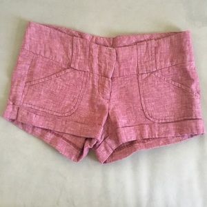 Charlotte Russe red linen mini shorts, Size 1